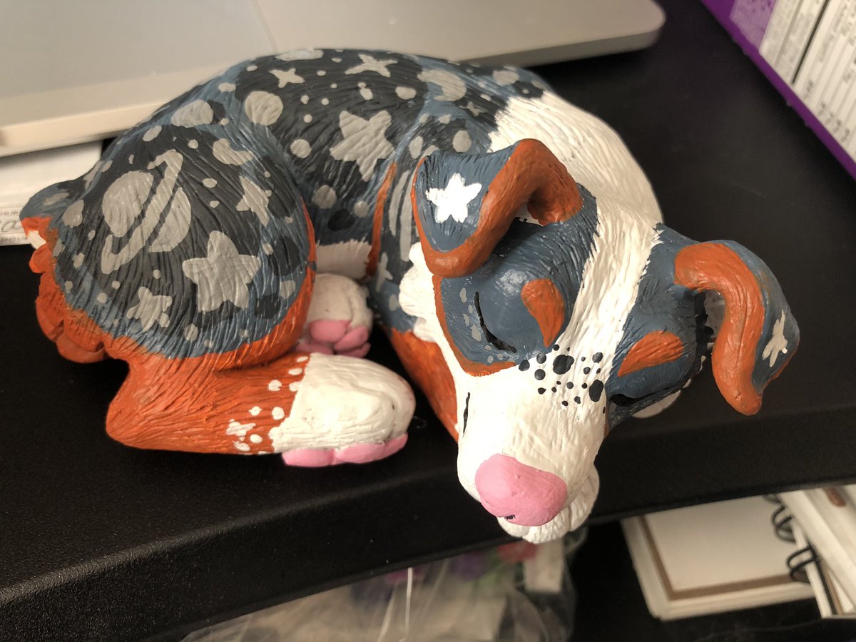 studioflightart's tweet photo. I finished the piece from my last post!!! I love this girl so much and now she’s immortalized in Sculpey. 💫 https://t.co/iSRt18NzQL