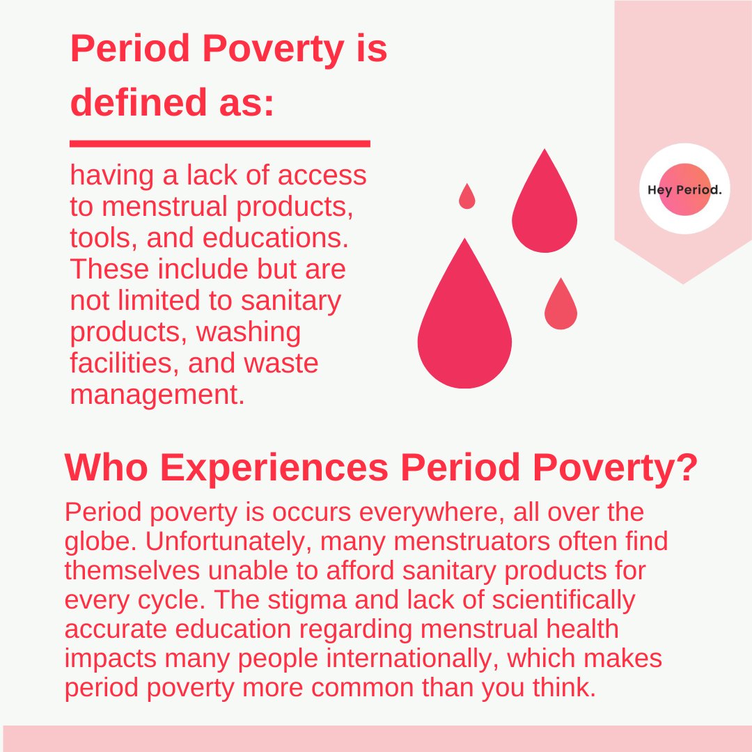 heyperiod's tweet photo. Today's topic is Period Poverty -  visit our Instagram page and linktree to donate to this cause. Our PeriodPal is always available to answer any questions and to provide science-backed resources and advice. 

#periodpoverty #period #menstrualpoverty #health #periodhealth https://t.co/bzyEbTXvKy