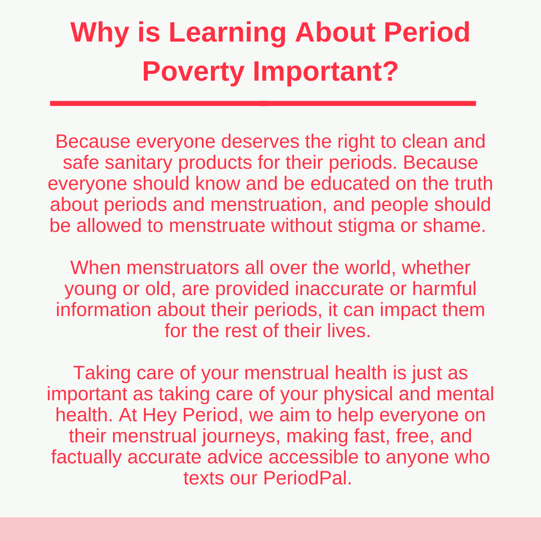 heyperiod's tweet photo. Today's topic is Period Poverty -  visit our Instagram page and linktree to donate to this cause. Our PeriodPal is always available to answer any questions and to provide science-backed resources and advice. 

#periodpoverty #period #menstrualpoverty #health #periodhealth https://t.co/bzyEbTXvKy