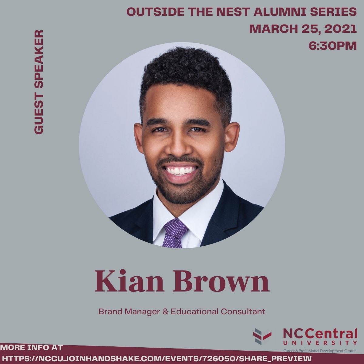 nccucpdc's tweet photo. Join us as we hear what winning looks like. Thursday March 25th

Learn from Alumni how to tap into entrepreneurship and creative careers. 

This program allows you to ask career exploratory questions and get transparent feedback on industry specifics. #NCCU https://t.co/3ltUzIjinB