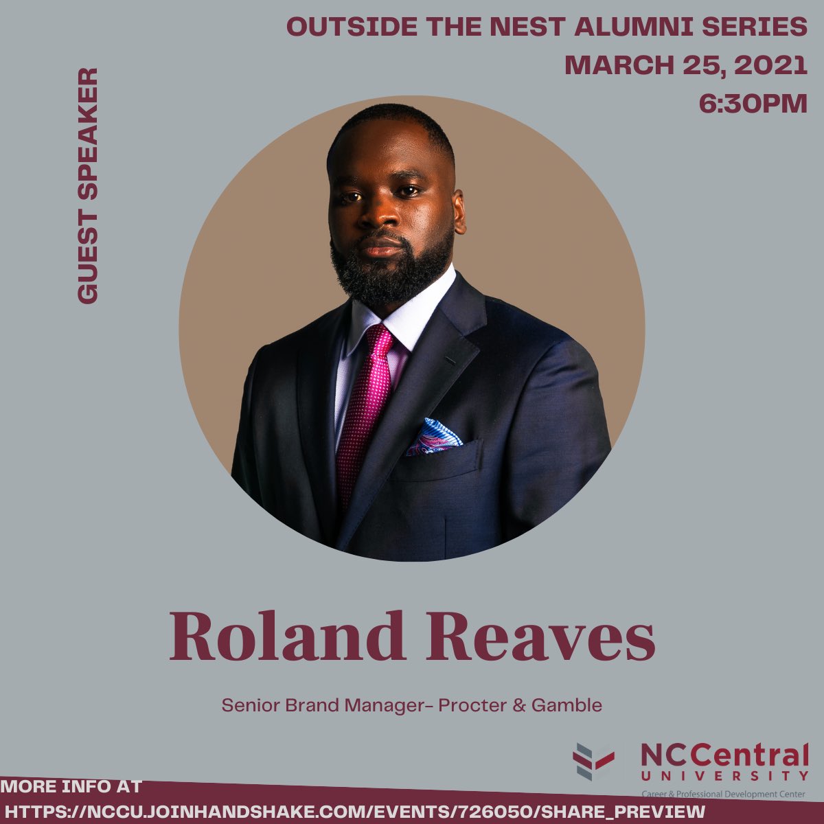 nccucpdc's tweet photo. Join us as we hear what winning looks like. Thursday March 25th

Learn from Alumni how to tap into entrepreneurship and creative careers. 

This program allows you to ask career exploratory questions and get transparent feedback on industry specifics. #NCCU https://t.co/3ltUzIjinB
