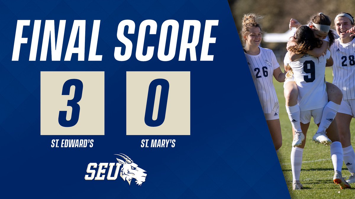 SEUAthletics's tweet photo. That's an @SEUWSoccer win! Hilltoppers score two goals within four minutes of each other and added one more with 21 seconds remaining to down St. Mary's 3-0. #FearTheGoat https://t.co/aIyxDwjEb8
