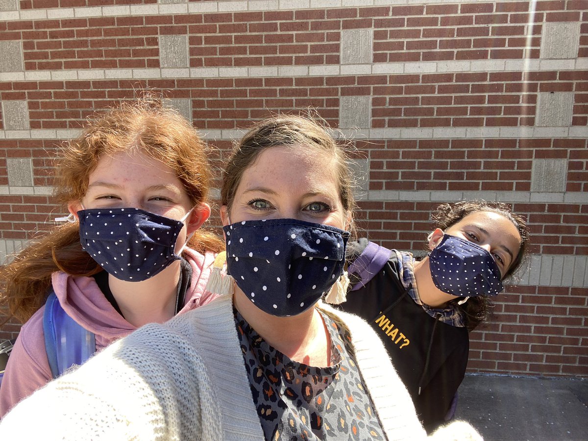 MsNatherson's tweet photo. #2021things: When you’re excited that you & two of your kids are wearing matching masks. #tcetexans #tce5th #thankfulteacher https://t.co/ohRggRltBH