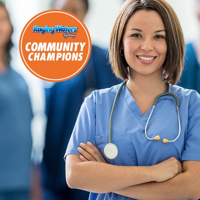 COMMUNITY CHAMPIONS EXTENDED! 👮‍♀️👨‍🏫👨‍⚕️
Free entry for Champions until the end of the season - 18 April. Plus, discounts for family and friends ragingwaterssydney.com.au/community-cham…