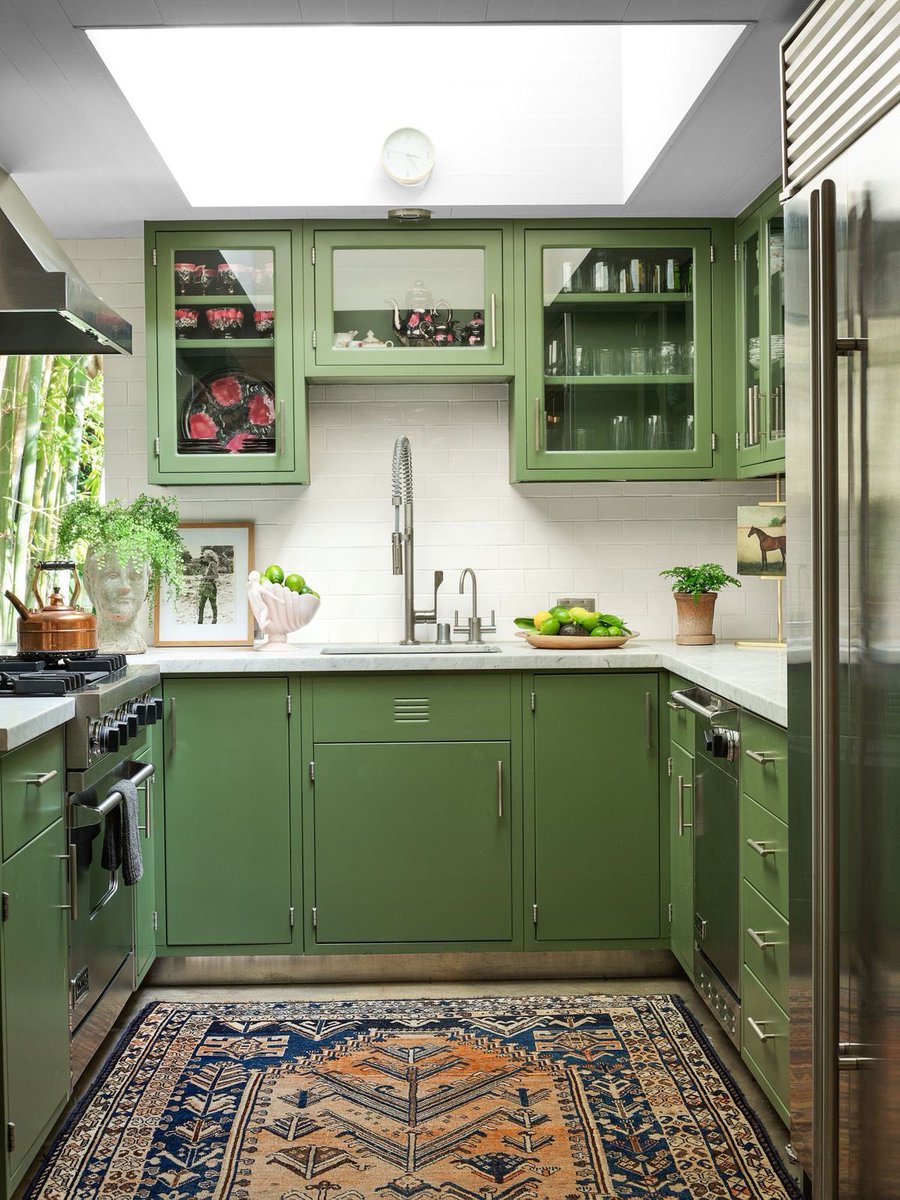 lyxopk's tweet photo. girls just want one thing and it’s to live in Dakota Johnson’s green kitchen https://t.co/PvZQdLpxw9