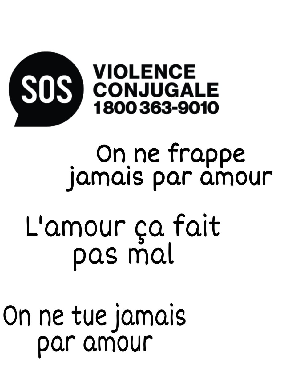 Partagez!!!!!

#SOSVIOLENCECONJUGALE
#LAMOURCAFAITPASMAL
#LOVEDOESNOTHURT

#ShareThisMessage