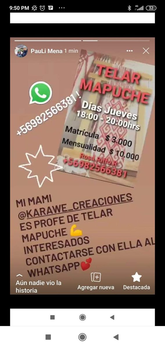 Lkvalenf's tweet photo. Ayuden con un RT a la mamá de mi amiga.
#telarmapuche
#vivaelpueblomapuche https://t.co/HGJEeVOM3d