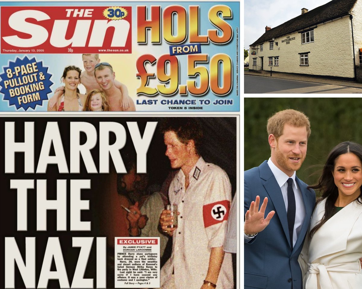 AmberNReese's tweet photo. @piersmorgan why don’t u cover Hazzy Nazi/blackface scandal in Vegas, after @markle is crying racism. She blogged about William’s wedding under “Tig”, their childhood nanny. https://t.co/HMAbJlaX7p