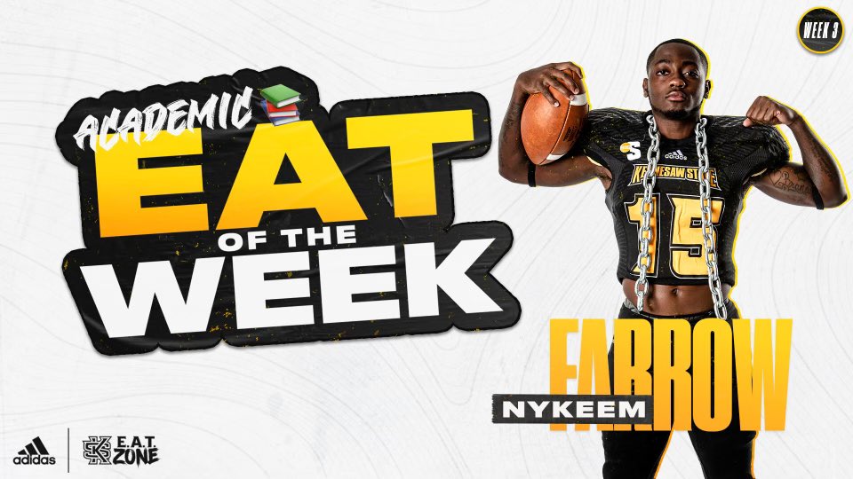 KSUFBRecruiting's tweet photo. Congrats to @KyleXGlo and @nykeemfarrow on earning this weeks Academic EAT of the Week!
#EATZone x @kennesawstfb https://t.co/2W9a0GfS3W