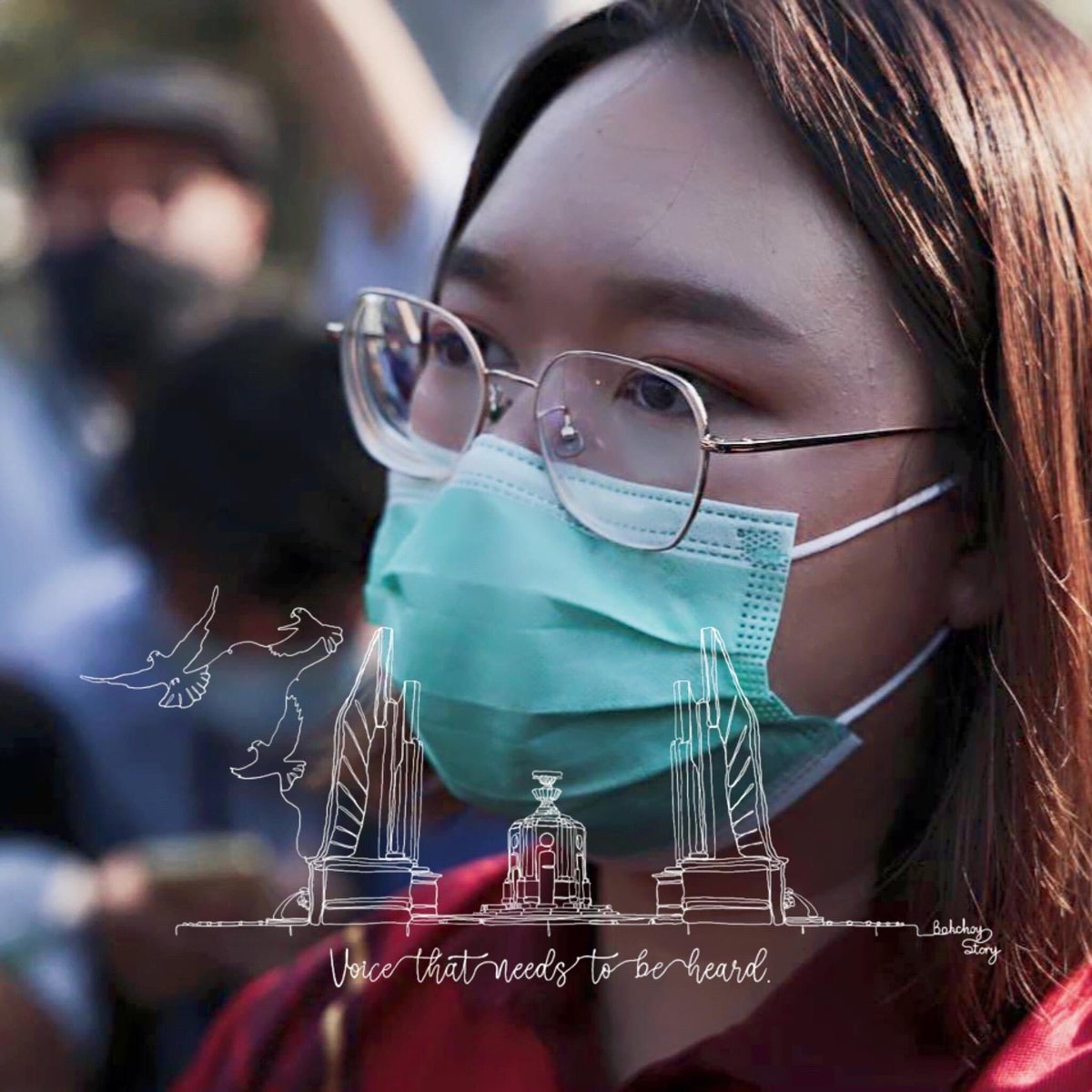 E12walktogether's tweet photo. ฟังมายด์ฉบับเต็ม และ  ฟังรุ้งอีกรอบ   สองสาวดันเพดานทะลักจนล้น เติมใจต่อกัน ด้วยมุ่งหมายเดียวกัน มันยังอีกยาวไกล ถ้าเราเชื่อมั่นในสิ่งที่ลงม็อบด้วยกันมา เชื่อว่ามันไม่จบแค่ #ม็อบ24มีนา มันจะมีดาวเปล่งประกายเพิ่มเสมอ #Fared #เพราะประเทศนี้เป็นของราษฎร https://t.co/0C9DP7Dnjx