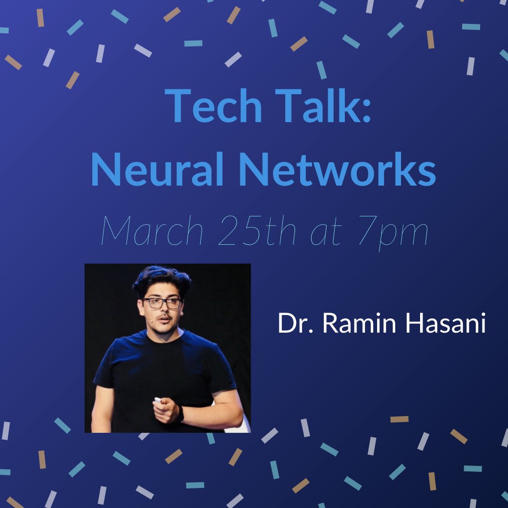 ORIGIN_NEU's tweet photo. Dr. Ramin Hasani is a machine learning scientist and his main expertise is on the development of interpretable deep learning and decision-making robotic algorithms.

Dr. Hasani will be a guest on our Tech Talk tomorrow, March 25th at 7pm EST https://t.co/3baw4mmytO