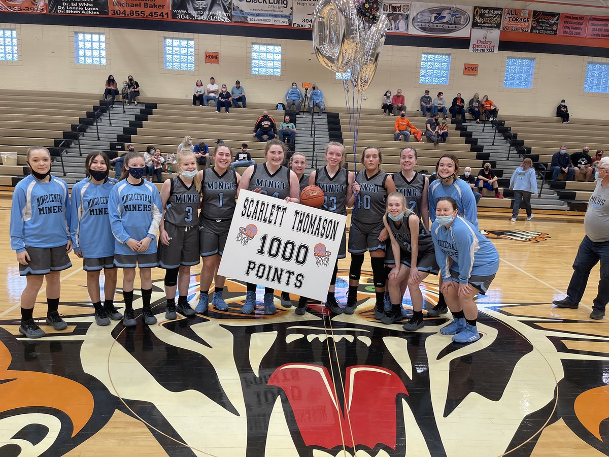 MingoHigh's tweet photo. Congratulations to Senior Guard Scarlett Thomason on scoring 1000points tonight in 54-37 win over ChapmanvilleⓂ️⛏🏀 https://t.co/vfze2Zbkzm
