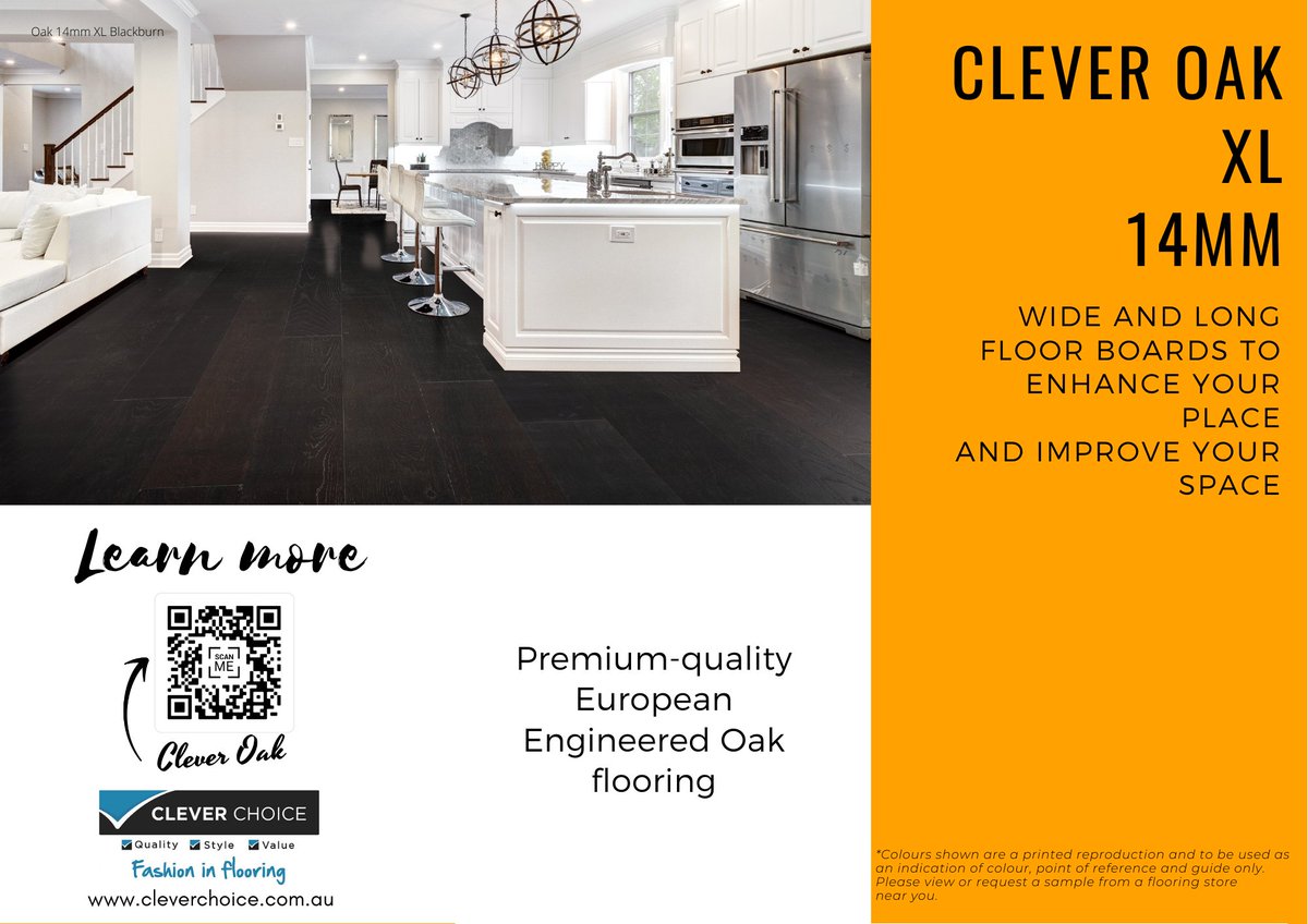 The Clever Choice European Engineered Oak XL 14mm collection is highly sorted for the width and length of each board. 
.
Clever Oak XL 14mm range comprises ten stunning and design-conscious colours.
.⁠
cleverchoice.com.au
#cleverchoiceoak #cleverchoicefloors #oaktimberfloors
