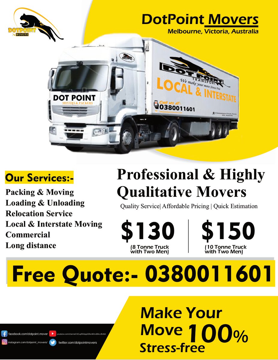 dotpointmovers's tweet photo. Our approach begins with real care. We know your belongings are precious, so our removalists treat everything accordingly.
for more information contact:-
Dot Point Movers
Contact number:-0380011601 https://t.co/iqnRkRnsEq