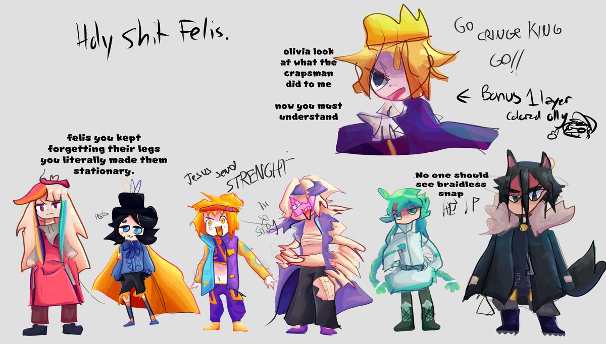 Funny Collab with cool friend @fffeli_  where he drew the lines with his non-dominant hand and I colored it in. Enjoy ?(my commentary is in text) 