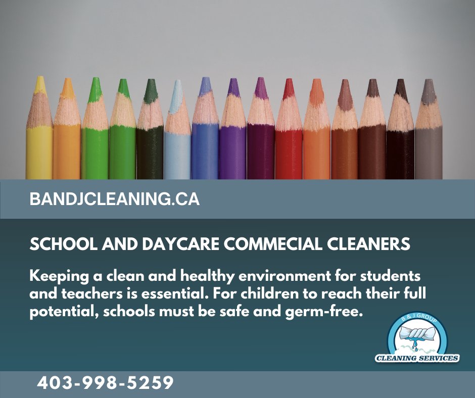 cleanerscalgary's tweet photo. Keeping a clean and healthy environment for students and teachers is essential. For children to reach their full potential, schools must be safe and germ-free.
https://t.co/Llzq704sYb
Call us today! 403-998-5259
#onlinequote #reliableprofessionals #freequote #ecofriendly https://t.co/Ot5Mftk52n