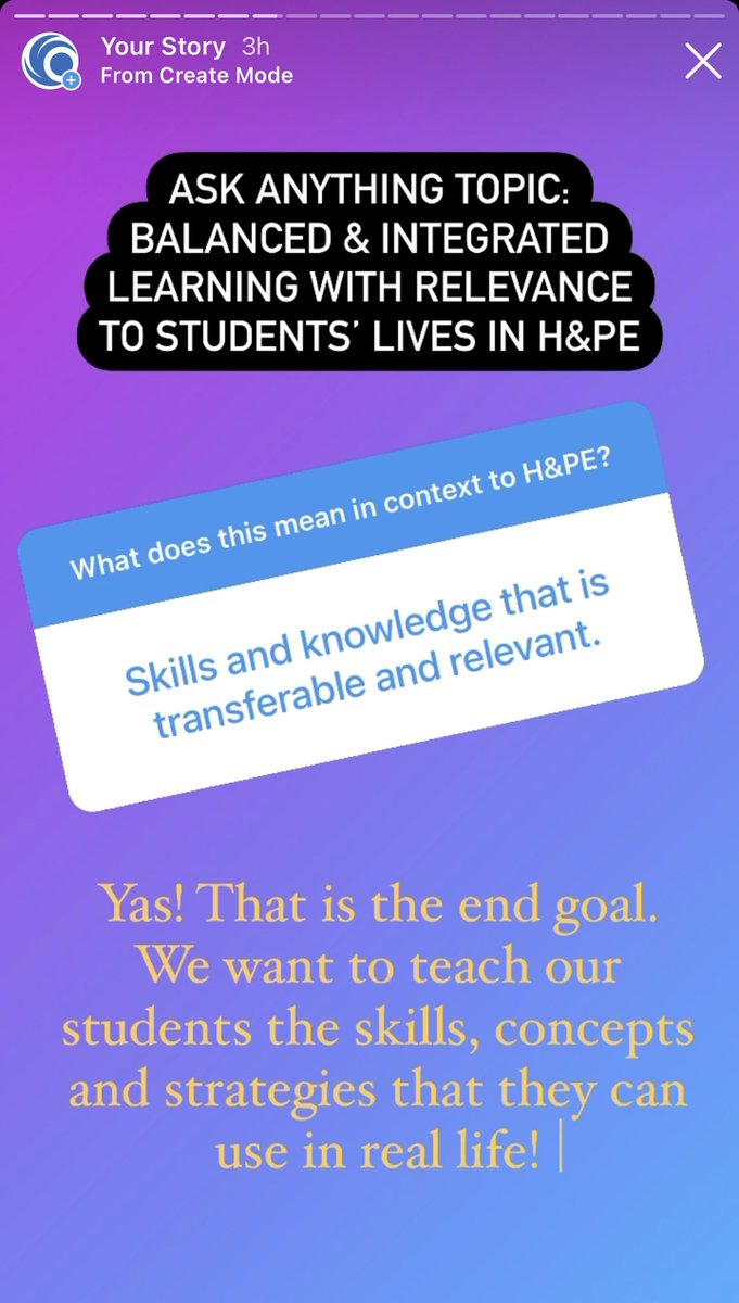 opheacanada's tweet photo. 💥 The #AskAnything chat is still ON via our Instagram handle, so if ya scroll’n why not join the convo‼️The topic is 🚨 Balanced &amp; Integrated Learning with Relevance to Students’ Lives in #HPE... wanna know more❓We’re waiting for ya 🤗 https://t.co/9fgbeLhWQi