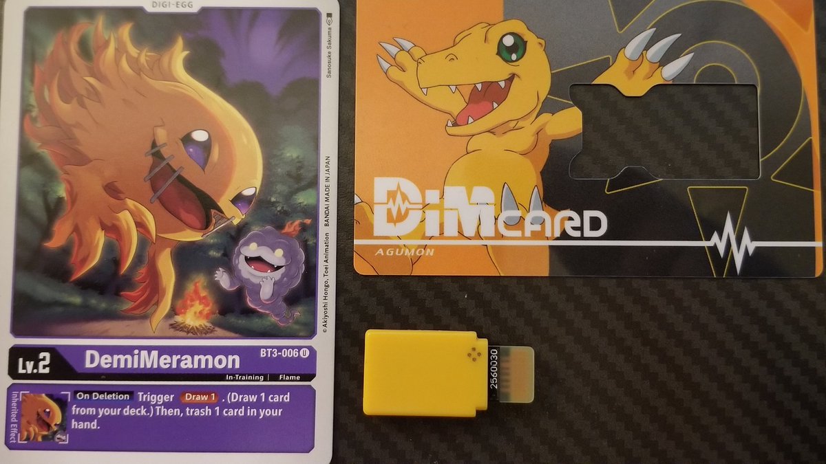 MadArtRaven's tweet photo. Digimon Vital Bracelet: Agumon DiM Card
Quick look at Agumon's DiM Card.
#Digimon #DigimonVitalBracelet #DigimonDiMCard #Agumon https://t.co/q8si55NI8W