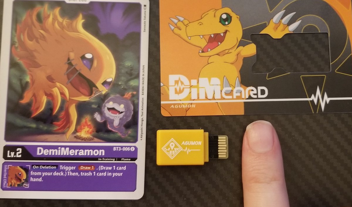 MadArtRaven's tweet photo. Digimon Vital Bracelet: Agumon DiM Card
Quick look at Agumon's DiM Card.
#Digimon #DigimonVitalBracelet #DigimonDiMCard #Agumon https://t.co/q8si55NI8W