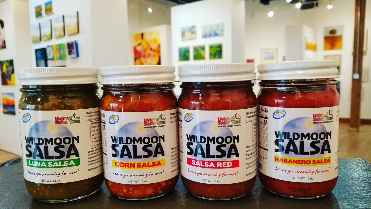 Gallery4Fargo's tweet photo. We are celebrating Pride of Dakota month. Today, we're showcasing WildMoon Salsa featuring 4 varieties. Stop by and check out the many other North Dakota made products and artworks.
#salsa #Wildmoon #gallery4 #northdakota #PrideofDakota #fargo #northdakotamade https://t.co/iUiKgwWQVy