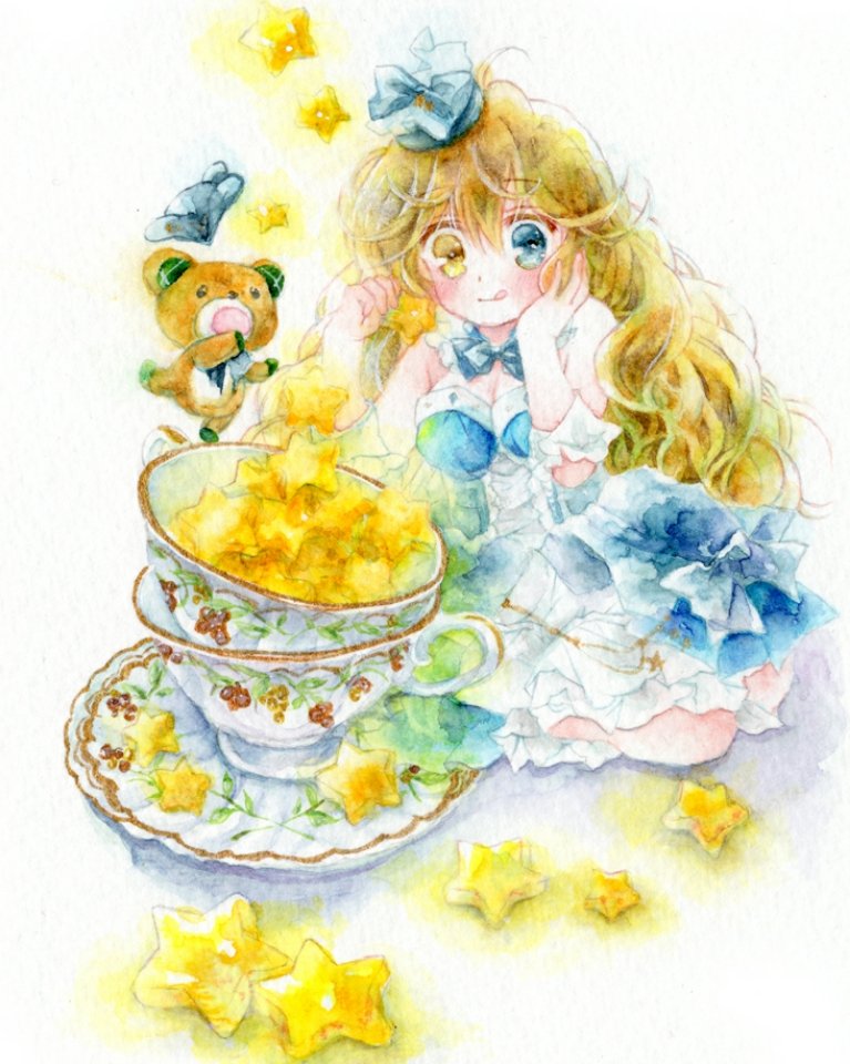 #これを見た人は赤・青・黄の画像一枚ずつ貼れ 
#絵墨明
最近描いたのが偶然にもピッタリだった☺️ 