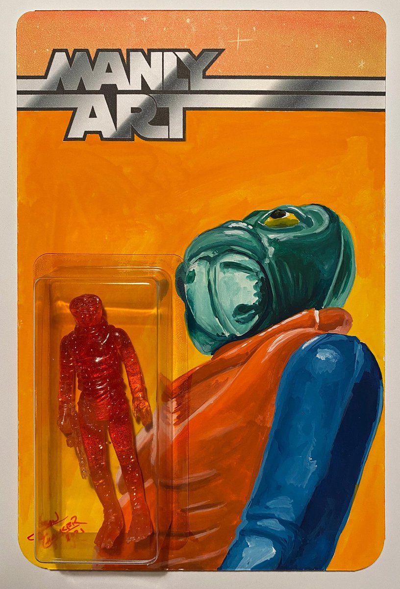 ManlyArt's tweet photo. Here’s a few of the 10 #walrusman card backs I #painted for @DKEToys #dkecon . https://t.co/iKV7QzDurA