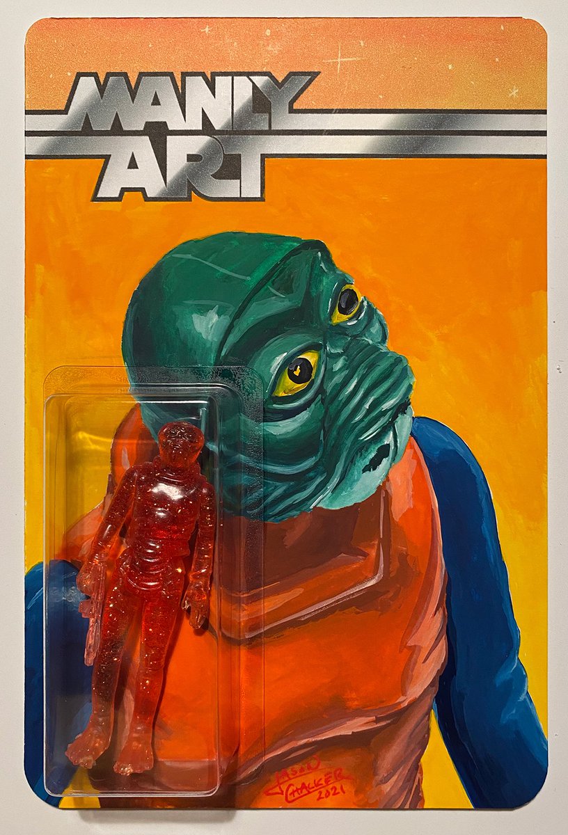 ManlyArt's tweet photo. Here’s a few of the 10 #walrusman card backs I #painted for @DKEToys #dkecon . https://t.co/iKV7QzDurA