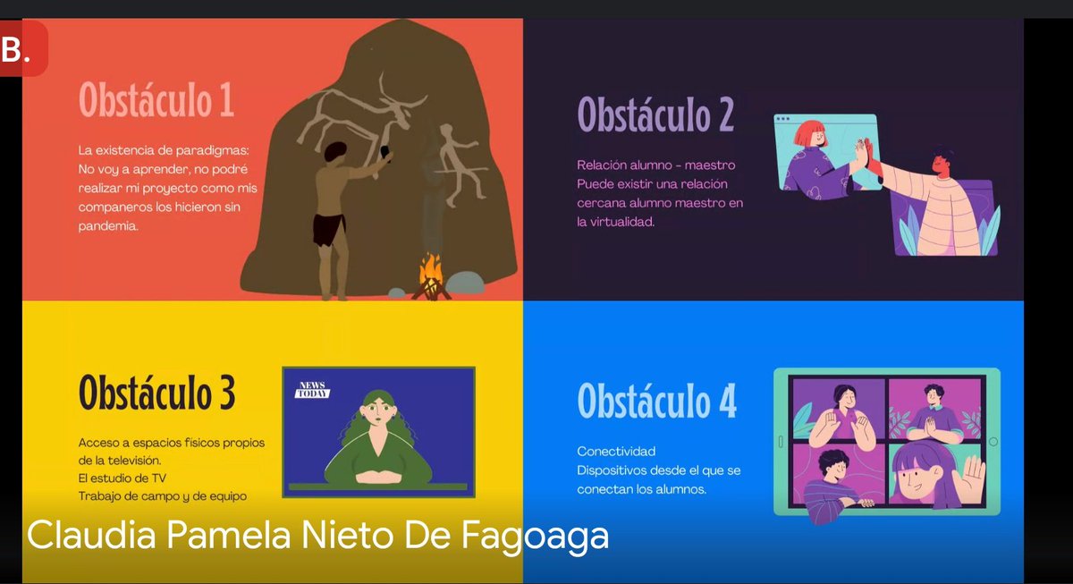 dvd_md1's tweet photo. La Licenciada Claudia de Fagoaga nos muestra los 4 obstáculos que junto a sus estudiantes superaron a un año del inicio de la las clases virtuales.

#ProyectoDisruptivo #ECC https://t.co/HoIdkDkdEK