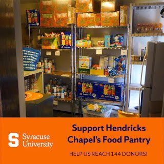 PC_SyracuseUniv's tweet photo. I donated to the @HendricksChapel Food Pantry today to provide food and personal care items for students in need of support. You can help, too! Make a life-changing gift today at https://t.co/kNFgRi7gfw 🍊 https://t.co/1aBR34viK3