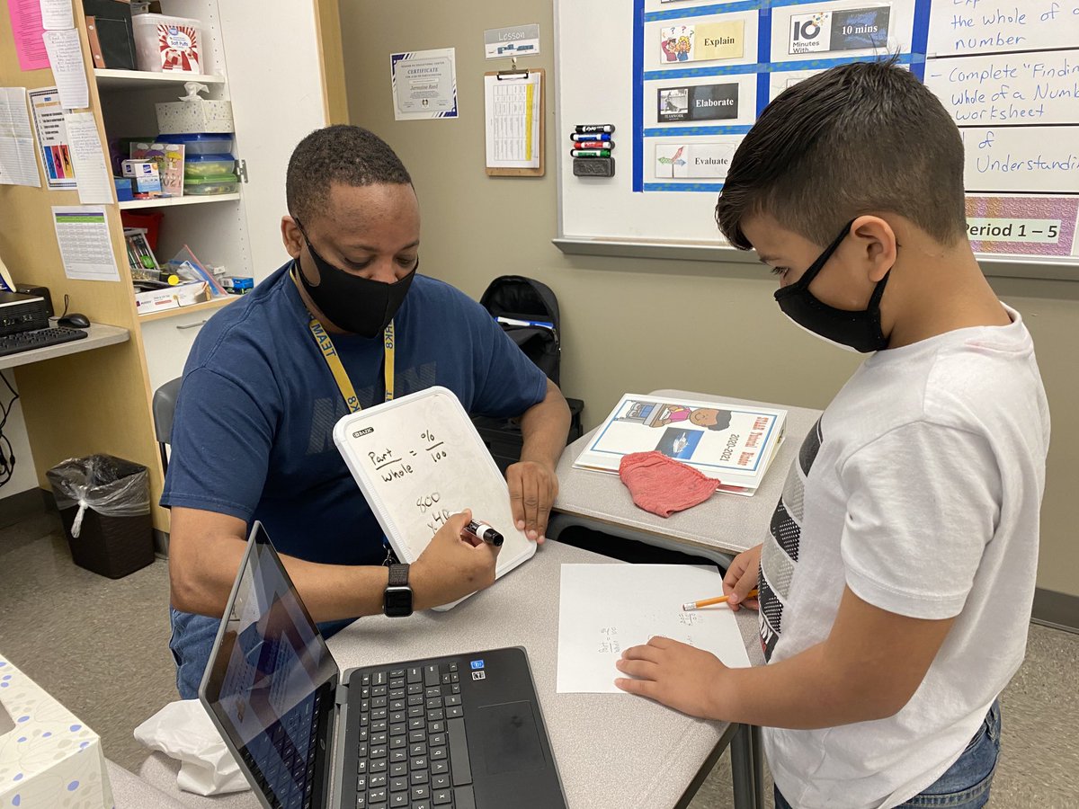DrTabDavis's tweet photo. I was thrilled to walk into Mr. Reed’s classroom today and see the wonderful 1:1 support he was providing to a scholar! Helping scholars experience success is the name of the game! 💙✨ @ReaganK8_HISD @SouthArea_HISD #IndividualizedSupport https://t.co/YdCz6w40h6
