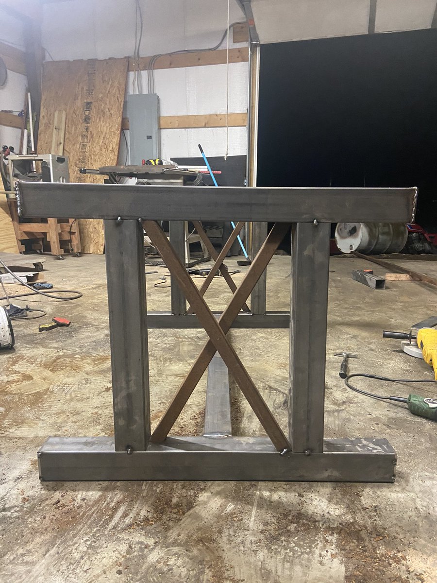 fusejar's tweet photo. New farm table leg style.  This table will be heavy! https://t.co/T2nojnd9QC
