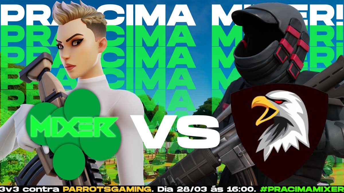 mixergg's tweet photo. 📢Esse domingo tem 3v3 contra @THEPARROTSGAMI1.
Quem será que vence? #PRACIMAMIXER! https://t.co/Rfcb2VipWc