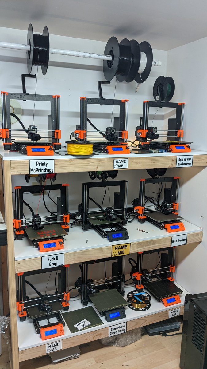 CryptoCloaks's tweet photo. Only 3 printers left to name. 

Will we complete the goal of raising funds for the shop expansion? Miracles do happen. 6.4, 12.8, and 25.6 are left.

From 100k Sats to doubling every time. Here we are. Thank you to everyone who has helped us so far! It's been amazing. https://t.co/H29E601mB1