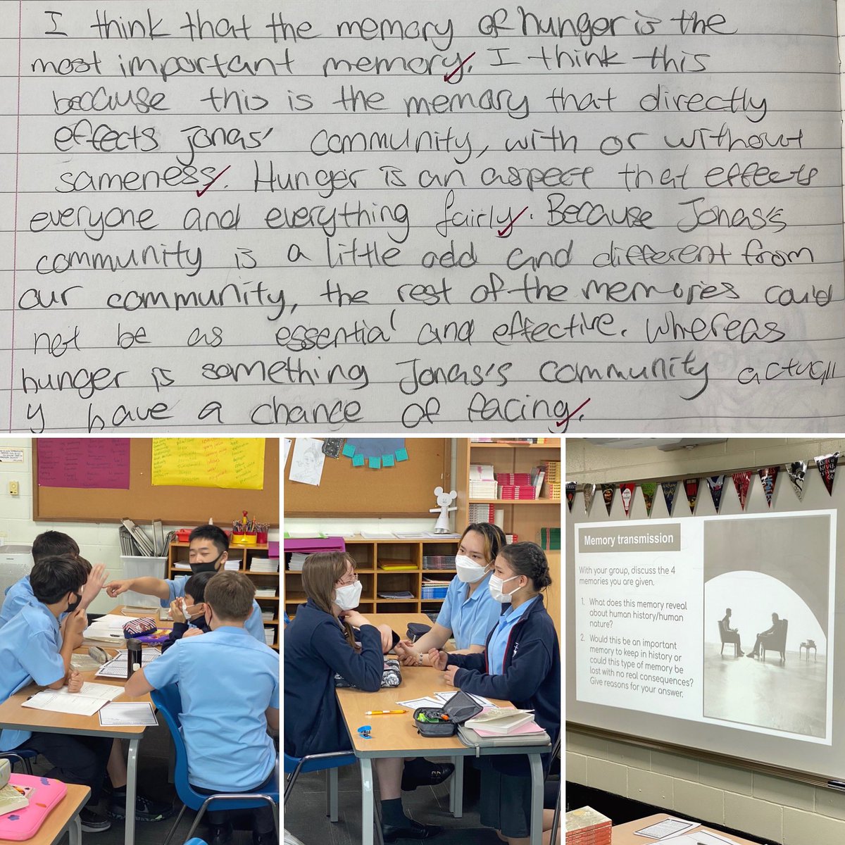 sfbs_langarts's tweet photo. We love seeing Y8 so engaged in their learning around ‘The Giver’, by Lois Lowry. Here are 8M discussing the importance of collective memory, and what a community can learn from the past. #collaboration #reflection #fieldworkeducation #imyc #languagearts #sfs1912 @SFBritishSchool https://t.co/ofTmfZdSE9