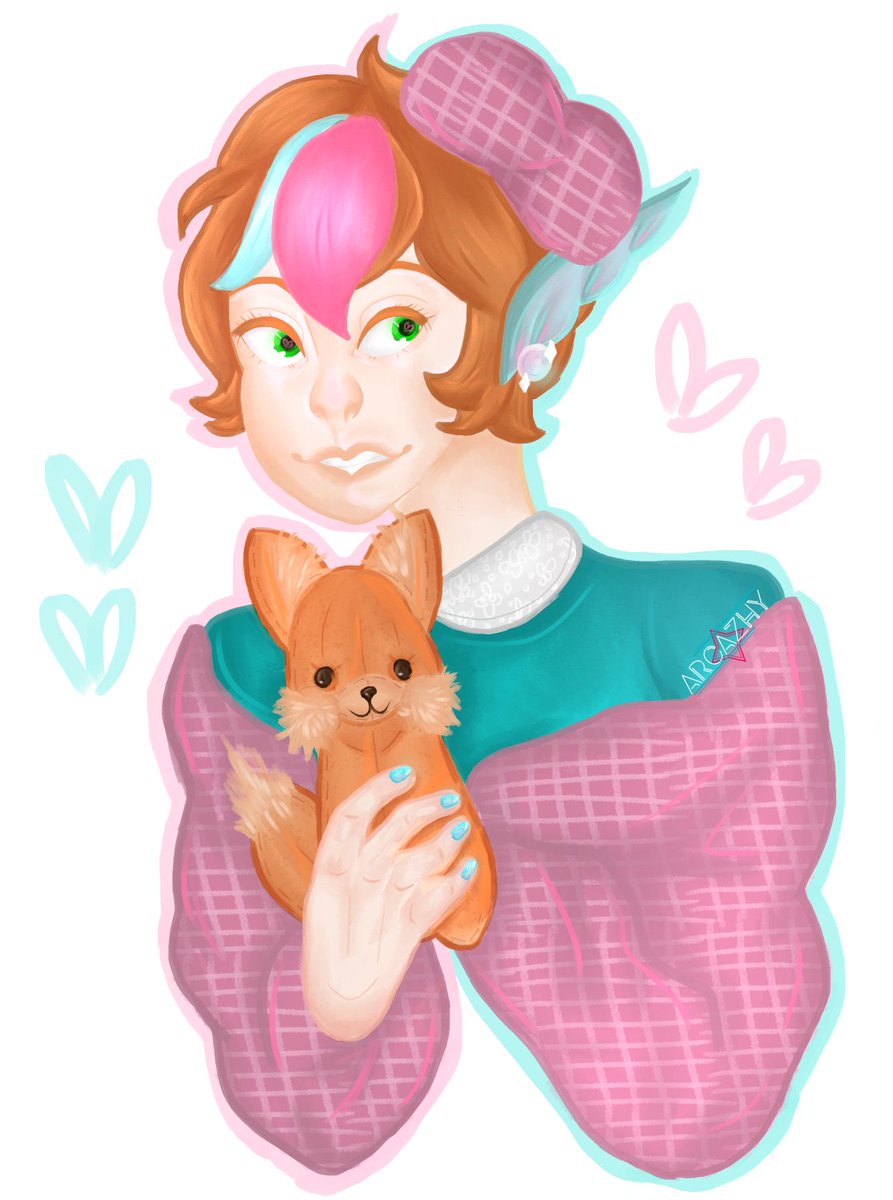 Arcazhy's tweet photo. friends are telling me to start posting art so... here's a commission i did recently for @/kurisura on instagram! https://t.co/W4B0E2jo5u