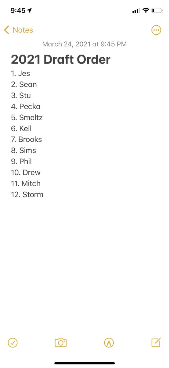 TheRumorMill2's tweet photo. Breaking News: The 2021 draft order has been released! Please contact Dewberry with all questions https://t.co/ksrSjTDcmK