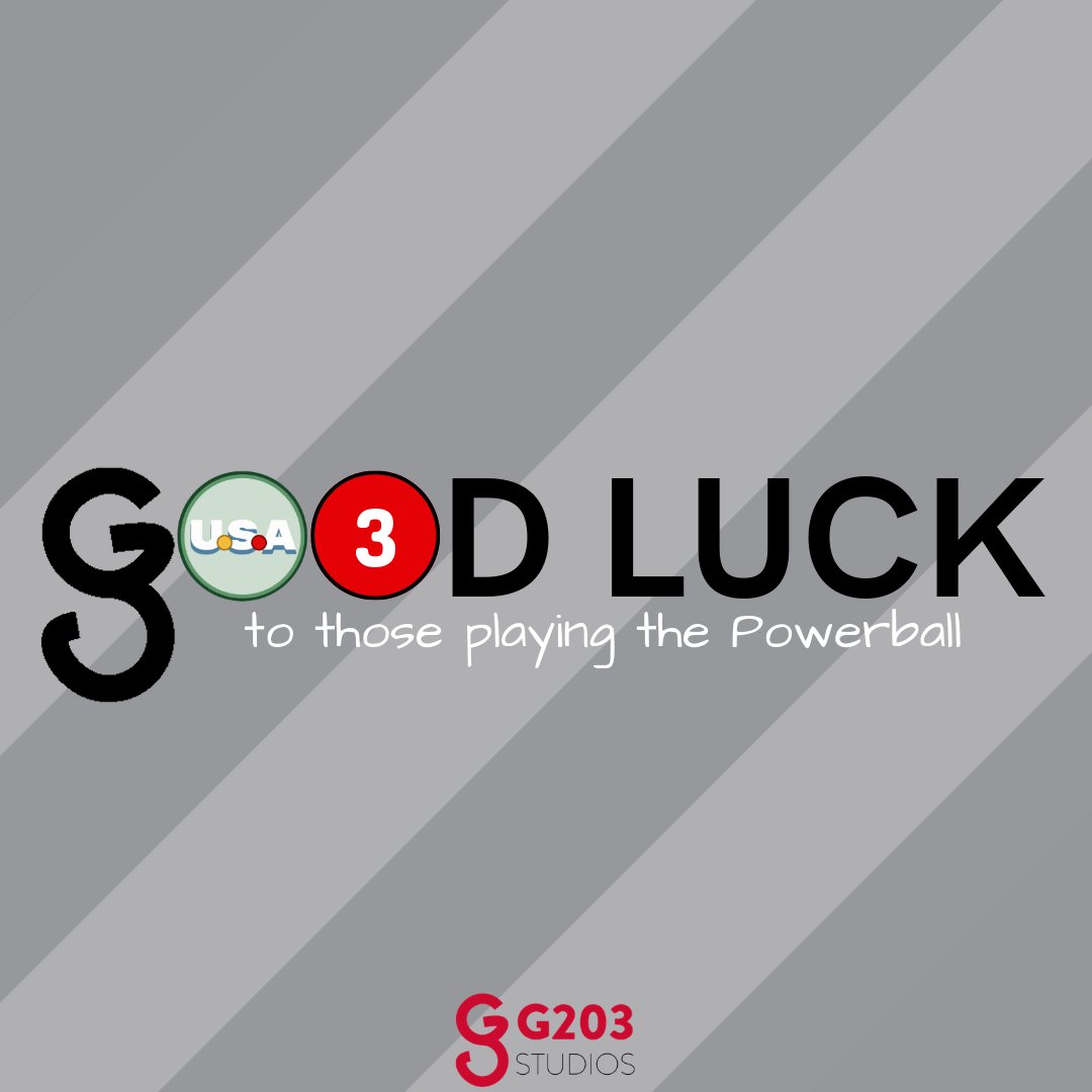g203studios's tweet photo. Good luck to those going for the #Powerball tonight!

Consider using our #USA #Lottery Results app to see if you are a lucky #Powerball #lotto winner! Available for #iOS at (https://t.co/kqoRV78SbX) and available for #Android at (https://t.co/mlOYJ0Pw1V) https://t.co/YbW5IvAntU