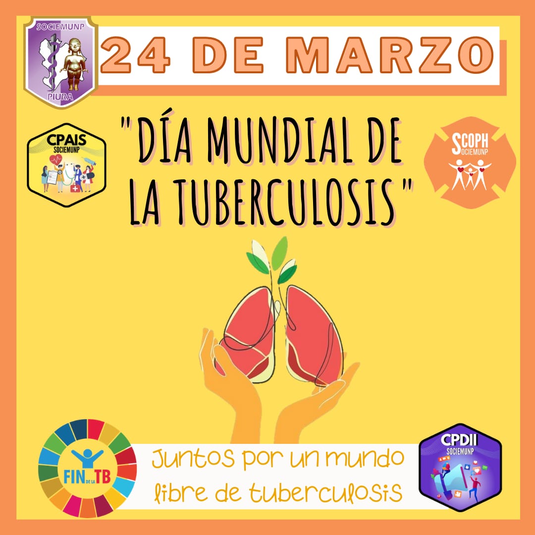sociemunp's tweet photo. [DÍA MUNDIAL DE LA TUBERCULOSIS]📍Cada día mueren más de 4000 personas a causa de la TB y aproximadamente 30 000 personas la contraen. 📍 Conmemorar este día es  para tomar conciencia sobre los problemas que ia causa de esta enfermedad. #SOCIEMUNP #SCOPH🧡 #CPAIS💛 #CPDII💜 https://t.co/OjKVNlDPVN