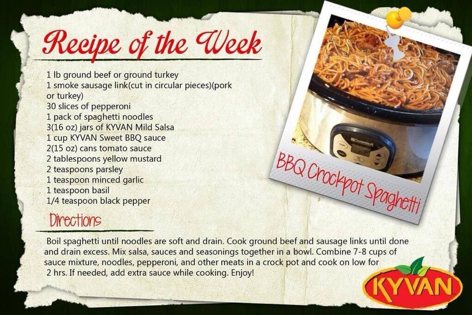KYVAN82's tweet photo. Need a quick crockpot meal, try our KYVAN™ BBQ Crockpot Spaghetti #Bbq #salsa https://t.co/7ewHdsUVDe https://t.co/gmruPAvvwR #Walmartcom https://t.co/V3rMWllbCK