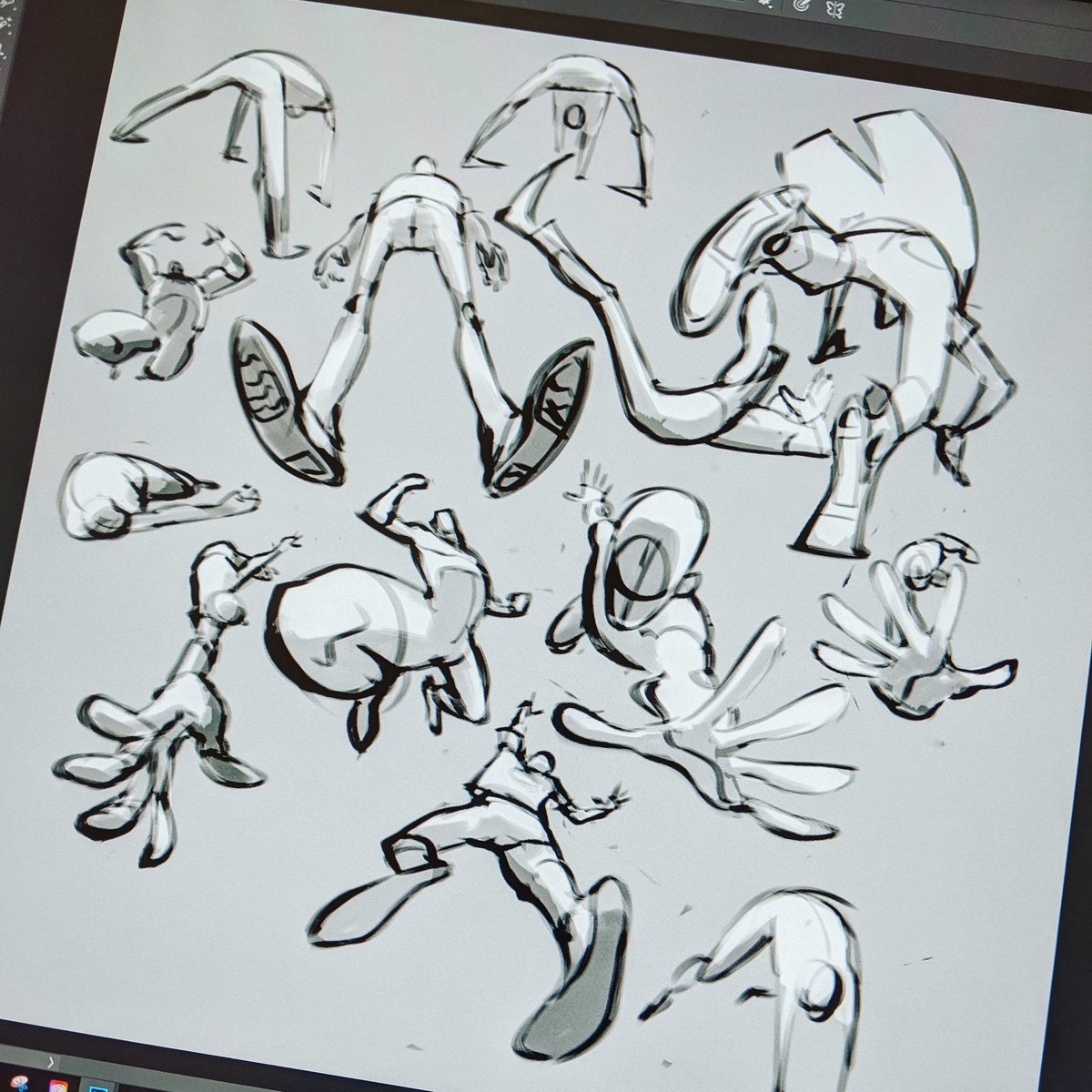 MikeUziel's tweet photo. Don't think I ever posted this page of gestures...  

#sketch #gesture #extremeperspective https://t.co/iQz2TVBwmR