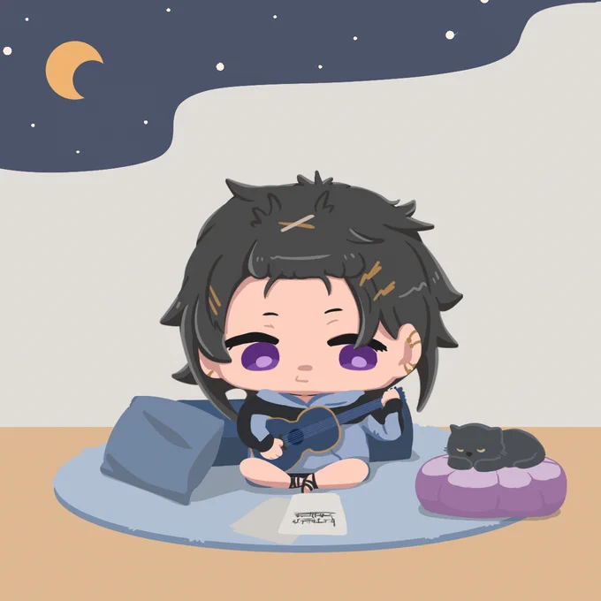 🎸🌃

#イヅル描いたぞ 