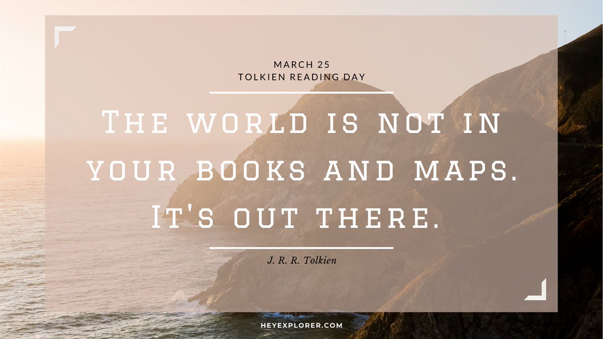 heyexplorer's tweet photo. Whether you’re from Middle Earth or not, you deserve an adventure. Happy Tolkien Reading Day, explorers! ⛰🗺🧳
#HeyExplorer #TolkienReadingDay https://t.co/HlqGfpfzhr