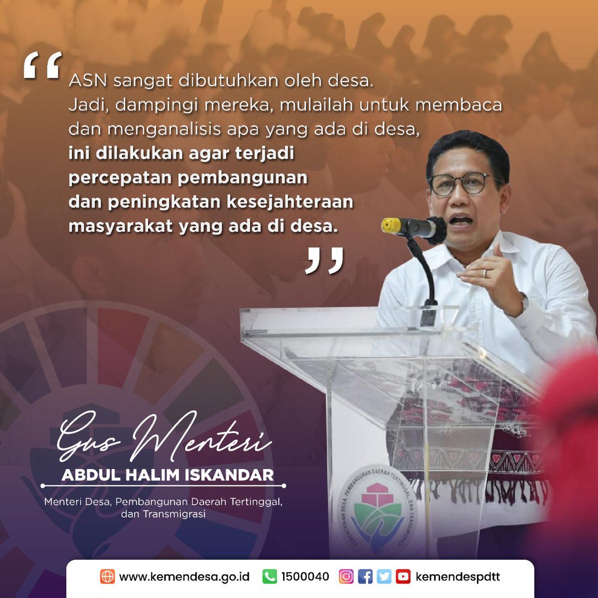 AlFauzy17's tweet photo. Keterlibatan ASN dibutuhkan utk percepatan pembangunan di desa
#ASNbangunDesa
#tppjombang
#tppjatim
@jokowi
@halimiskandarnu
@taufikmadjid71
@malik_haramain
@yusradaridesa
@tppkemendes
@kemendesapdtt
@berandadesaID
@SukoyoKasekpro 
@AndryDewantoAh1
@azzameldzikrie
@TPPJombang https://t.co/wG3pOwAqoa