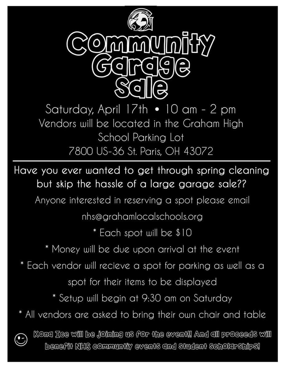 GuidanceHS's tweet photo. NHS is hosting a community Garage Sale!! https://t.co/EEuTaRJDvv