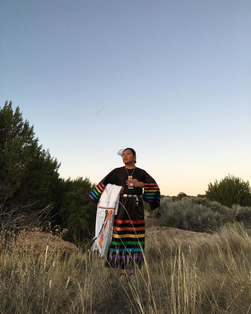 Designer Geronimo Louie is part of a young crop of Indigenous designers reimagining the craft. Louie uses his ribbon work to celebrate Two-Spirit people. vogue.cm/gAKI53F