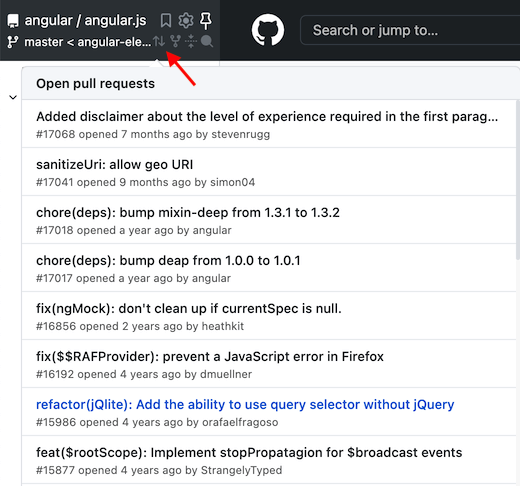 octotree's tweet photo. Dropping soon: quickly switch among open pull requests #github #codereview #octotree https://t.co/kAvyMfmG5v