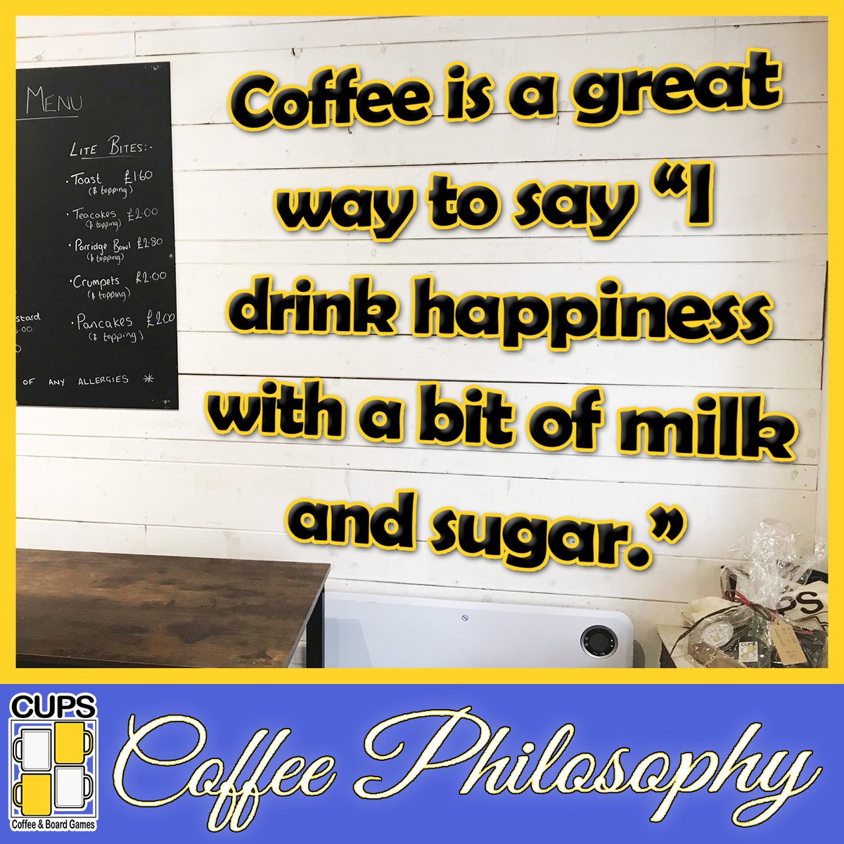 CupsChester's tweet photo. Not words to live by ... but not "not words to live by" at the same time ...
🤔
#CoffeeWisdom #CoffeeAdvice https://t.co/hEW8KiD9iR
