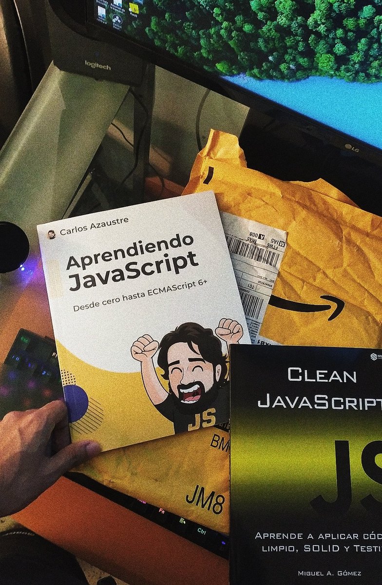 pdromoreno7's tweet image. 📒Por fin. Aquí vamos con estos @carlosazaustre #aprendiendojavascript #cleanjavascript