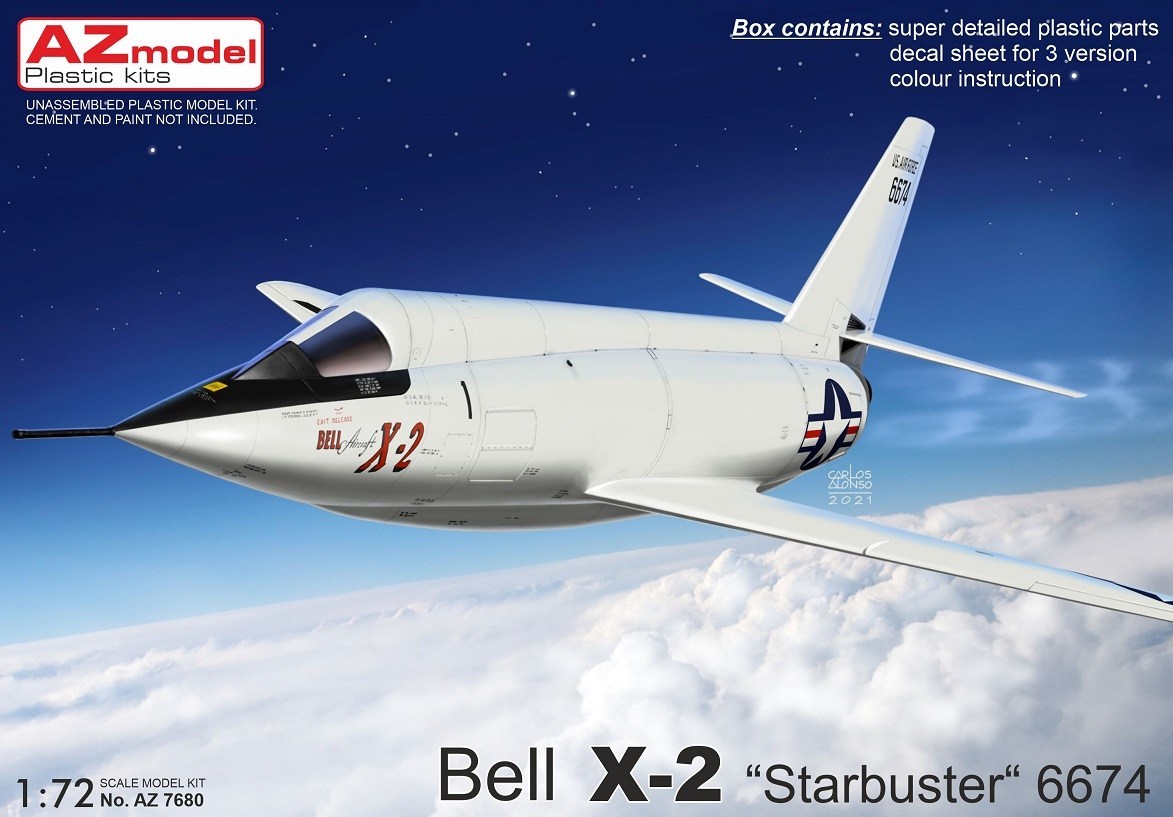 hobbysearch_mm's tweet photo. 【5月予約】AZ Modelより、
1/72 ベル X-2 `スターバスター` #6674、#6675
予約開始です！→ https://t.co/lZ8z8Ri6EB
世界で初めてマッハ3越えを記録した有人飛行機です。
#プラモデル #プラモ #BellX2 #Plastickits #Plasticmodel #Scalemodel https://t.co/ycxLcxULuA