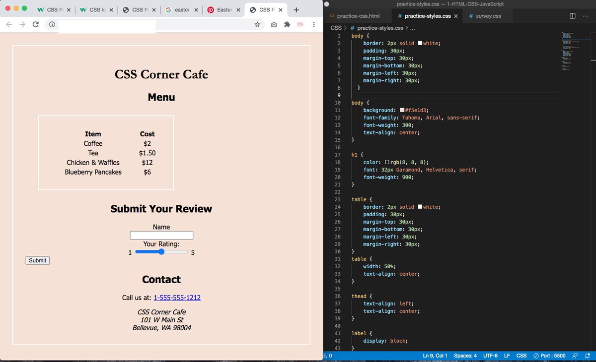 cookies2code's tweet image. Day 2/100 trying to change external style sheets pushing through and celebrating the little victories
#100daysofcode #codenewbies #WomenWhoCode